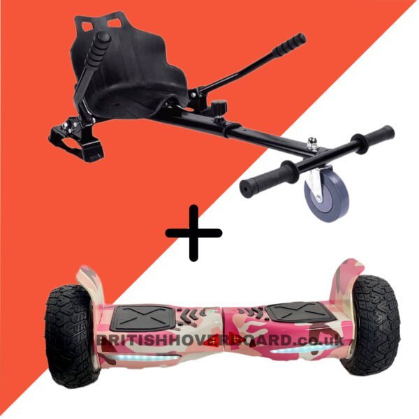 Pink Camo 8.5 Hummer Off Road Bluetooth Hoverboard Bundle