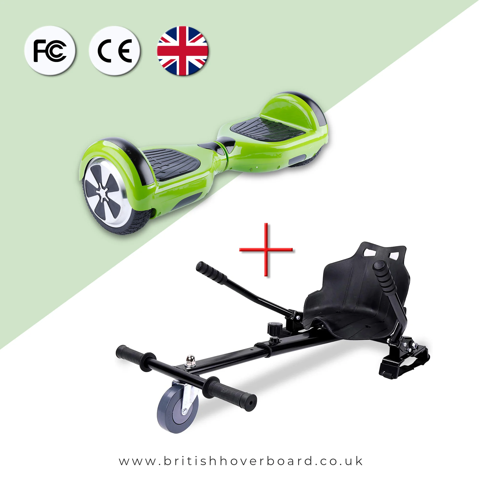 Green 6.5 Bluetooth Hoverboard Bundle