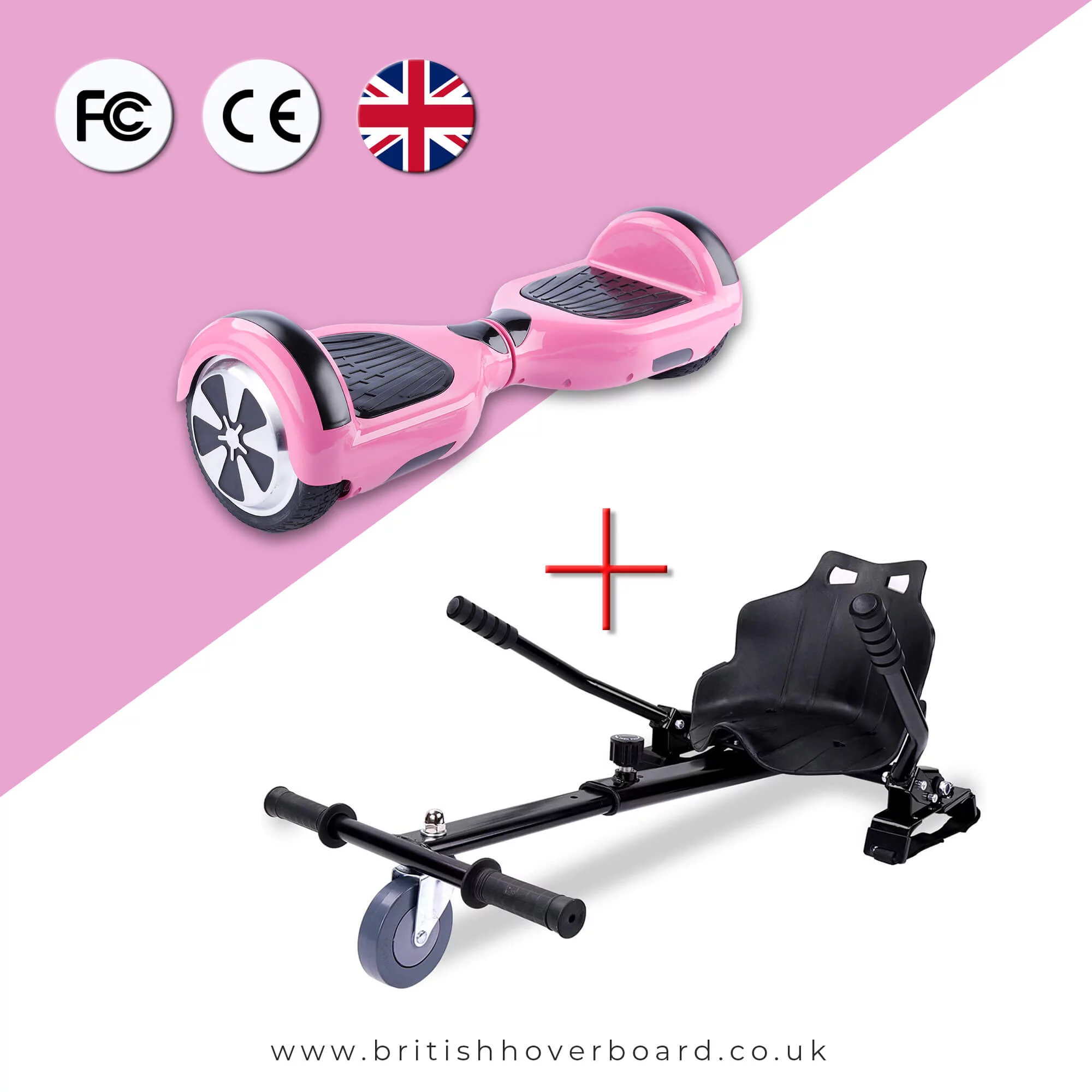 Pink 6.5 Bluetooth Hoverboard Bundle