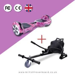 Purple Galaxy 6.5 Bluetooth Hoverboard Bundle