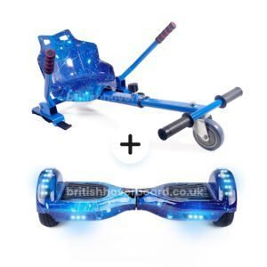 Blue Galaxy 6.5 Bluetooth Hoverboard Blue Galaxy Hoverkart Bundle