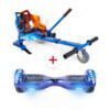 Blue 6.5 Bluetooth Hoverboard Blue Ice Hoverkart Bundle