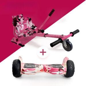 Camo Pink 8.5 Bluetooth Hoverboard Camo Pink Hoverkart Bundle