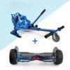 Blue Galaxy 8.5 Bluetooth Hoverboard Camo Blue Hoverkart Bundle