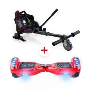 Red 6.5 Bluetooth Hoverboard Black Lighten Hoverkart Bundle