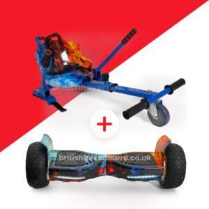 Blue Ice 8.5 Bluetooth Hoverboard Blue Ice Hoverkart Bundle