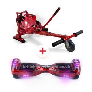 Red Flame 6.5 Bluetooth Hoverboard Camo Red Hoverkart Bundle