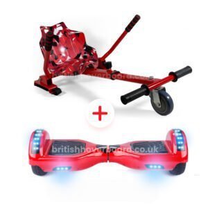 Red 6.5 Bluetooth Hoverboard Camo Red Hoverkart Bundle