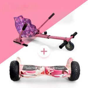 Camo Pink 8.5 Bluetooth Hoverboard Pink Galaxy Hoverkart Bundle