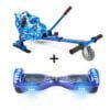 Blue 6.5 Bluetooth Hoverboard Camo Blue Hoverkart Bundle