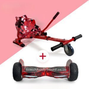 Red Fire 8.5 Bluetooth Hoverboard Camo Red Hoverkart Bundle