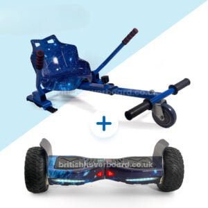 Blue Galaxy 8.5 Bluetooth Hoverboard Blue Galaxy Hoverkart Bundle