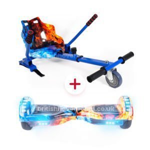 Blue Ice 6.5 Bluetooth Hoverboard Blue Ice Hoverkart Bundle