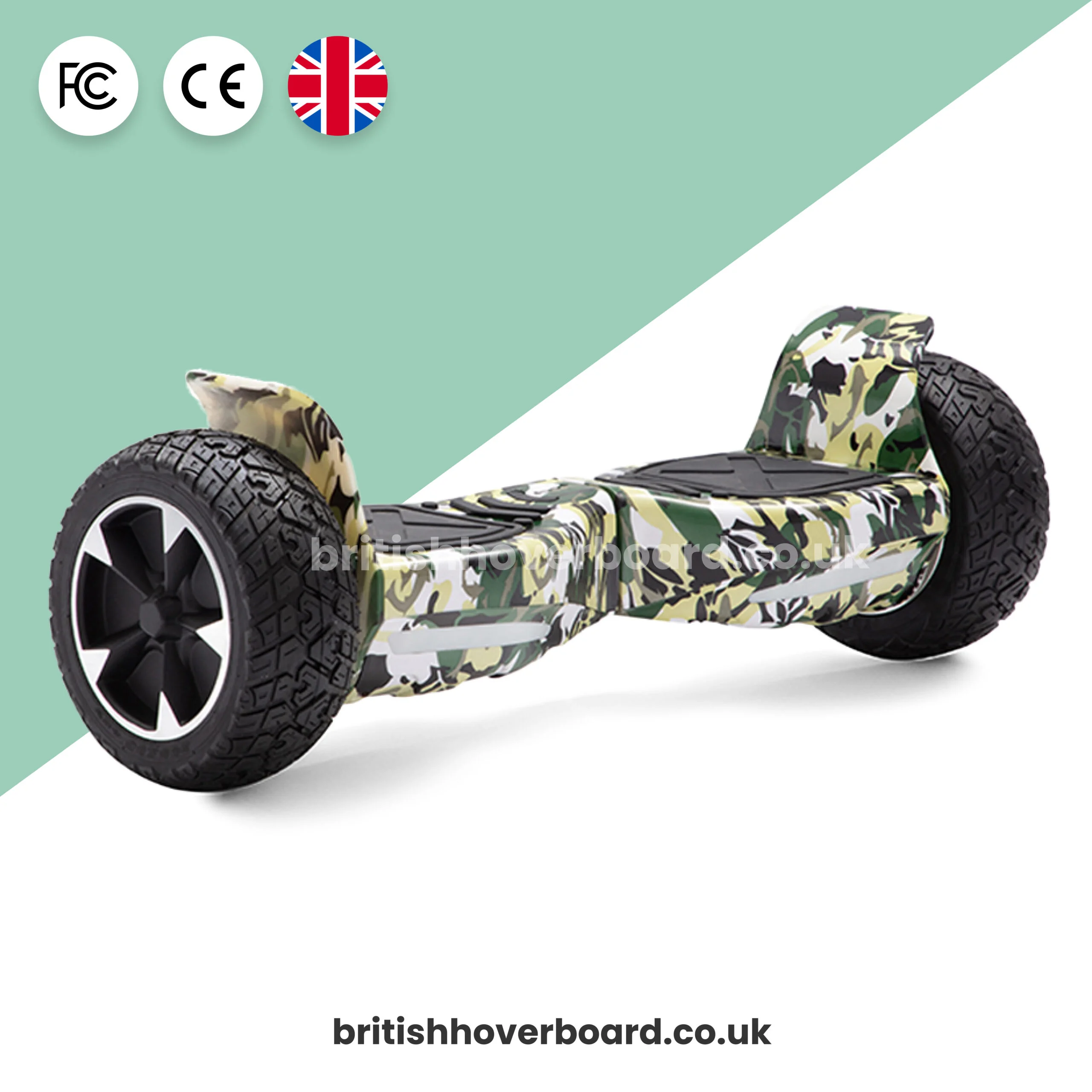 Camo Green 8.5 Hummer Off Road Bluetooth Hoverboard