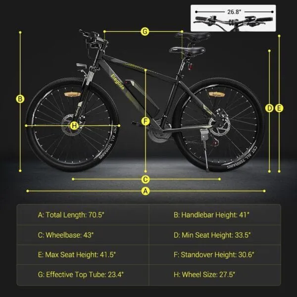 29″ Eleglide M1 Plus Electric Mountain Bike with APP NEW MODEL Specifications