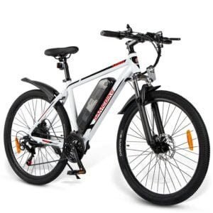 SAMEBIKE SY26 26″ 250W Motor White Electric Mountain Bike