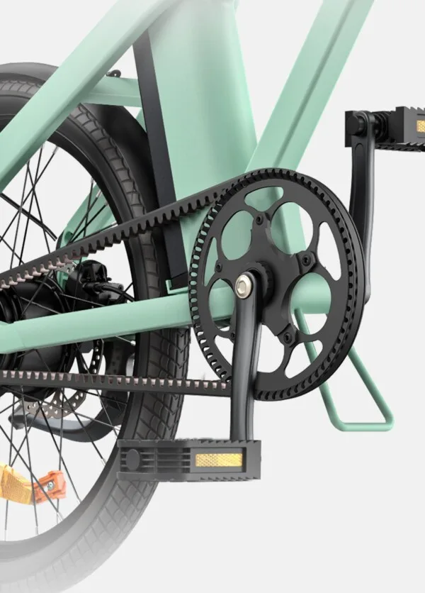 Engwe P20 Electric Bicycle belt drive system for smooth and free riding.