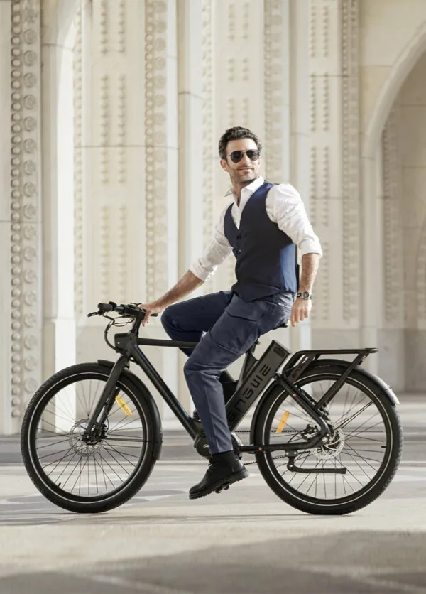 man Posing with Engwe P275 ST/Pro Electric City Bicycle