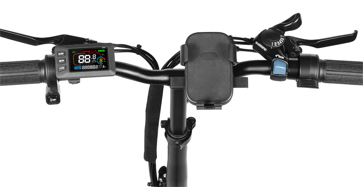 Comfortable Handle With Bright Display And Mobile Holder