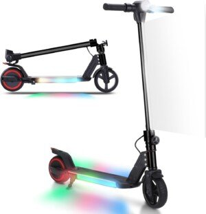 Black Electric Scooter for Kids 150W Foldable Height Age 6 to 14 S31 PRO ELECTRIC 16KM